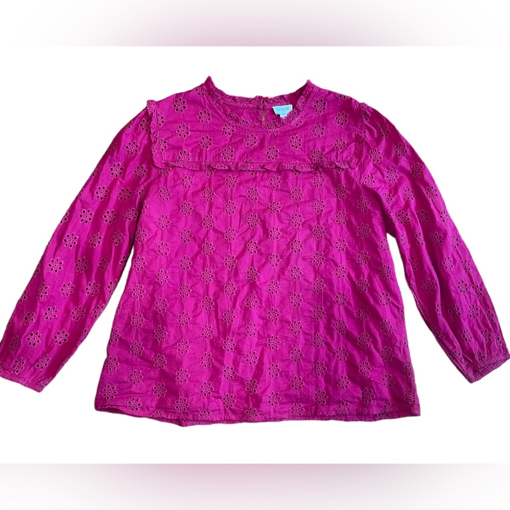 Jcrew pink floral shirt in size M